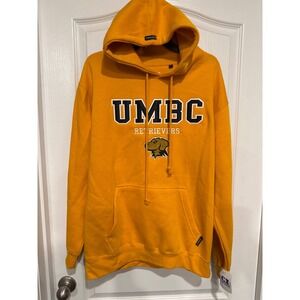 CI Sport UMBC Retrievers Pullover Hoodie Sweatshirt Gold Men's Size L